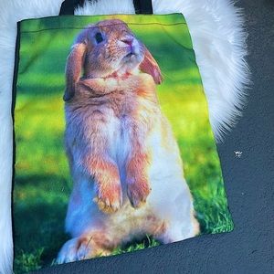 🐰 Canvas bunny tote